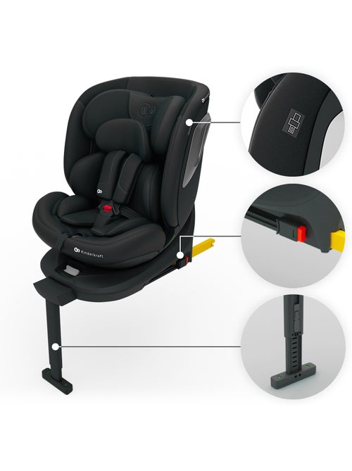 Siège auto Kinderkraft I-360 2 PLUS i-Size 40-150 cm 360° ISOFIX + organisateur voiture - Kiabi