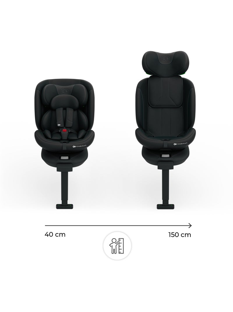 Siège auto Kinderkraft I-360 2 PLUS i-Size 40-150 cm 360° ISOFIX + organisateur voiture Noir - Kiabi