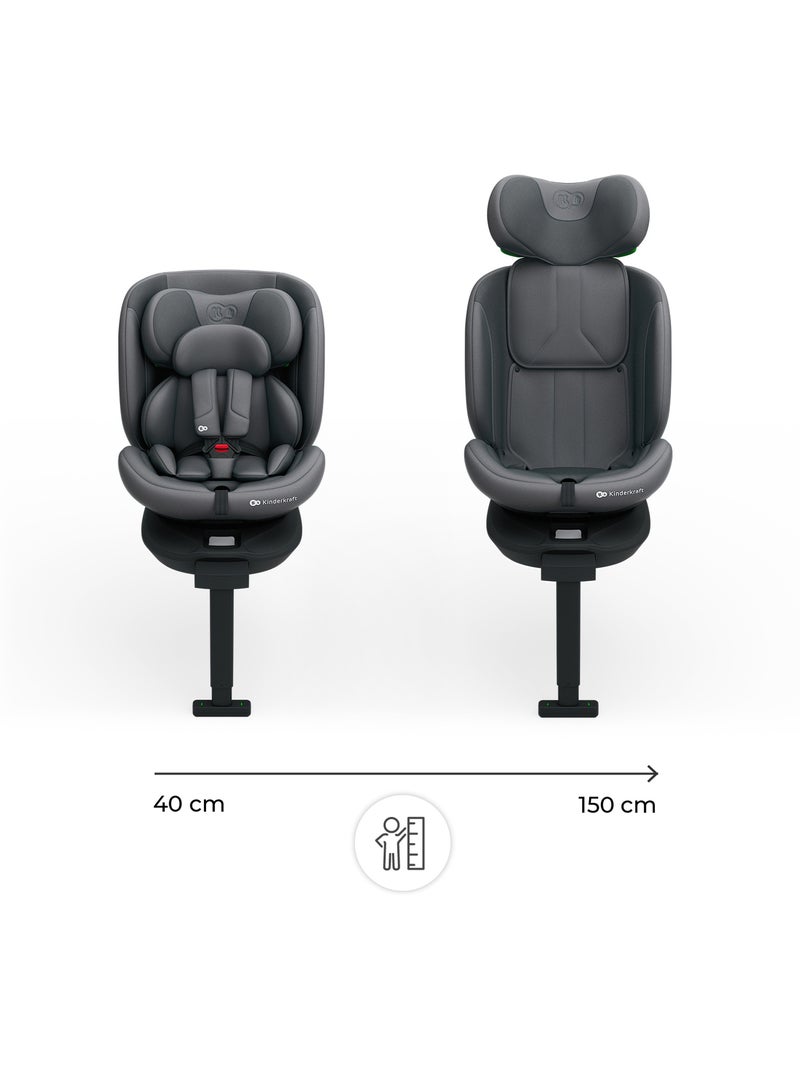 Siège auto Kinderkraft I-360 2 PLUS i-Size 40-150 cm dos route + organisateur voiture Vert - Kiabi