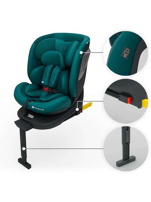 Siège auto Kinderkraft I-360 2 PLUS i-Size 40-150 cm SPS+ + organisateur voiture - Kiabi
