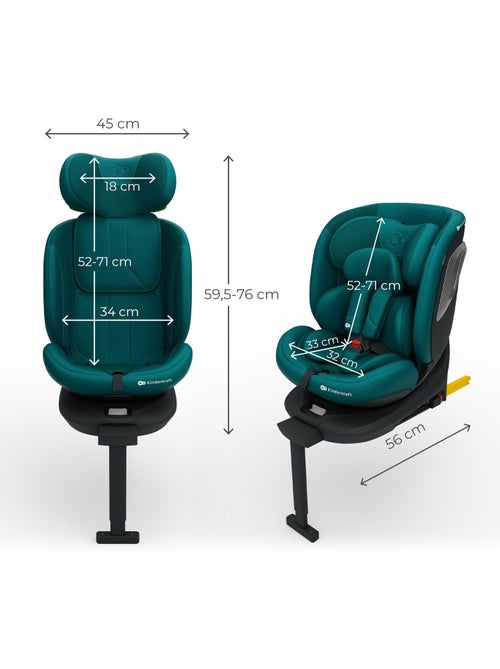 Siège auto Kinderkraft I-360 2 PLUS i-Size 40-150 cm SPS+ + organisateur voiture - Kiabi