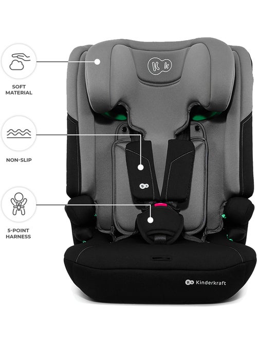 Siège Auto Kinderkraft I-COMFY i-Size 76-150 cm avec H-GUARD, SPS et système EASY GROW - Kiabi Siège Auto Kinderkraft I-COMFY i-Size 76-150 cm avec H-GUARD, SPS et système EASY GROW - Kiabi
