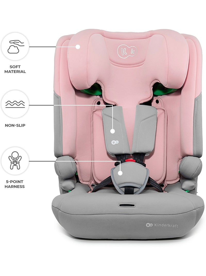 Siège Auto Kinderkraft I-COMFY i-Size 76-150 cm avec H-GUARD, SPS et système EASY GROW Rose - Kiabi
