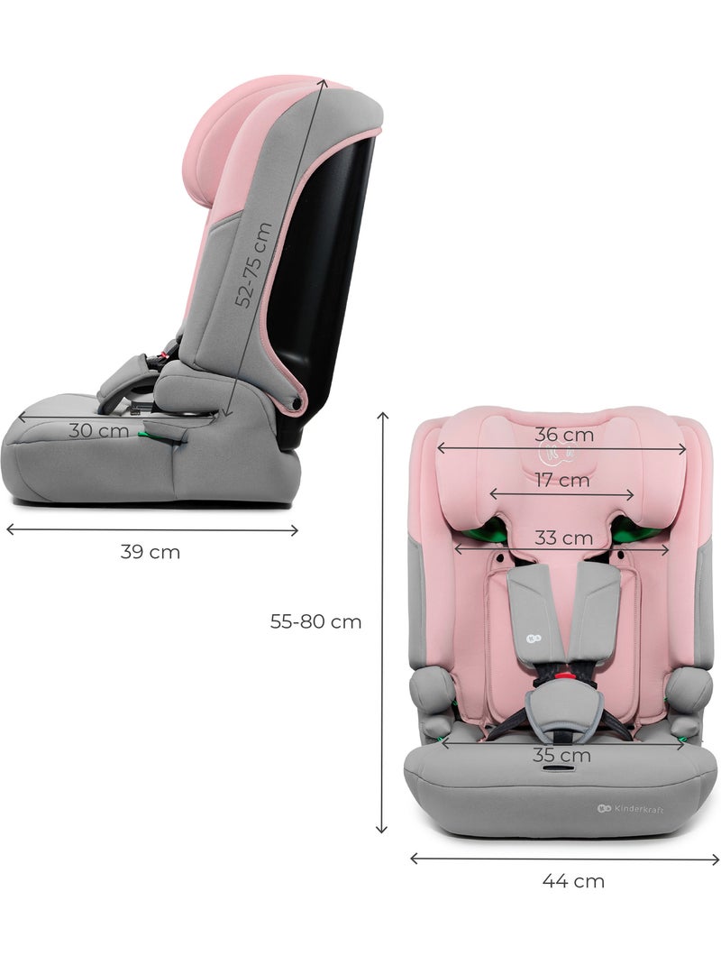 Siège auto Kinderkraft I-COMFY i-Size 76-150 cm évolutif 3 en 1 sans ISOFIX + organisateur voiture Rose - Kiabi