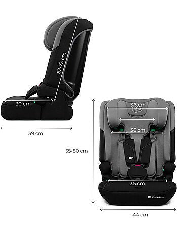 Siège auto Kinderkraft I-COMFY i-Size 76-150 cm évolutif 3 en 1 sans ISOFIX + organisateur voiture