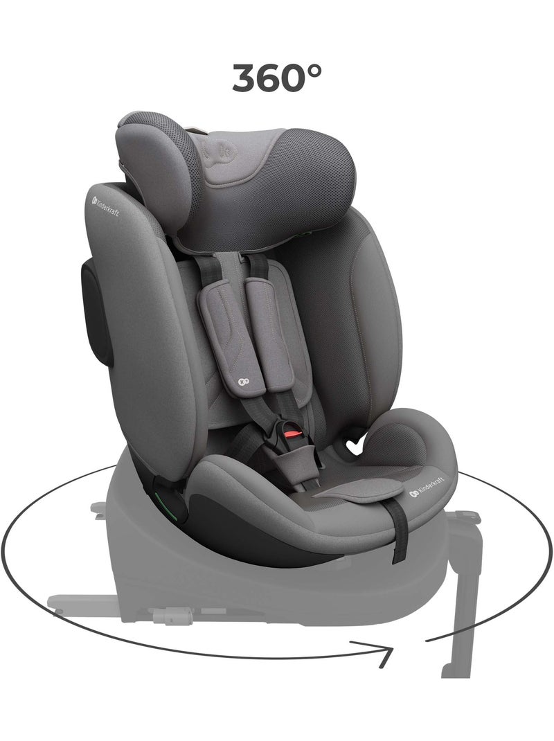 Siège Auto Kinderkraft I-FIX ENDURA SAFE 61-150 cm avec Rotation 360°, SPS+ et H-GUARD+ Gris - Kiabi