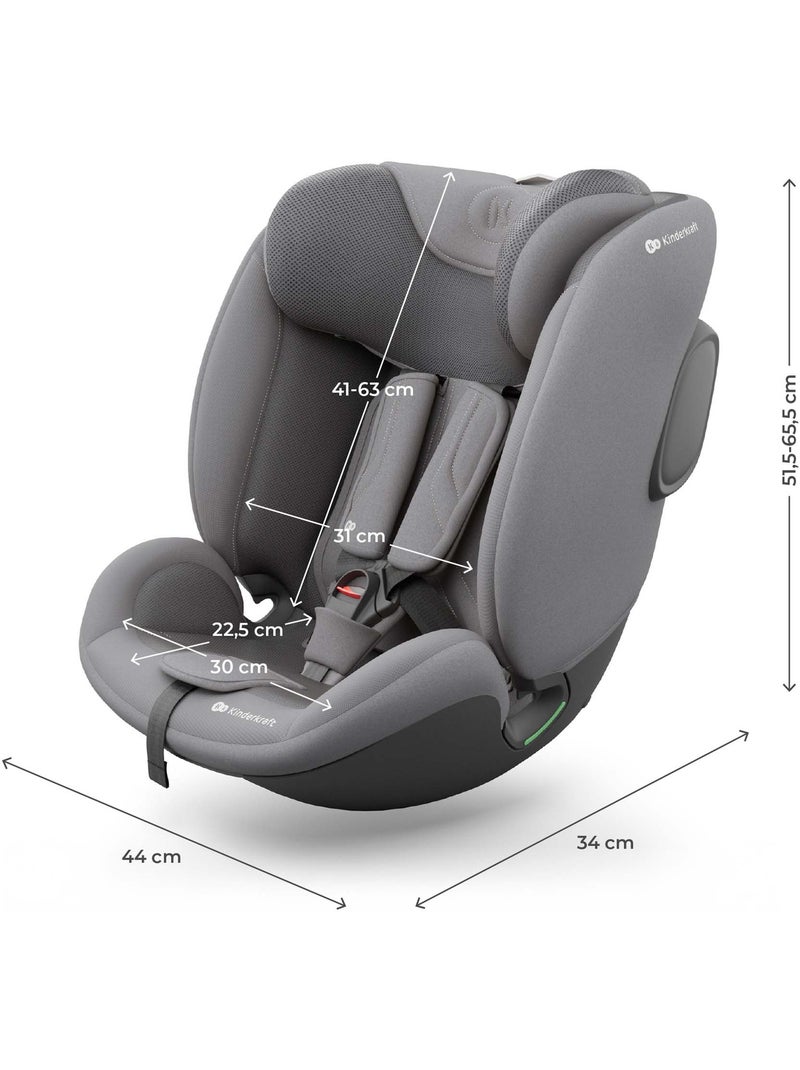 Siège Auto Kinderkraft I-FIX ENDURA SAFE 61-150 cm avec Rotation 360°, SPS+ et H-GUARD+ Gris - Kiabi