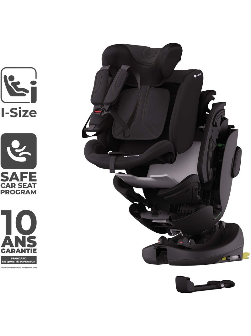 Siège Auto Kinderkraft I-FIX ENDURA SAFE 61-150 cm avec Rotation 360°, SPS+ et H-GUARD+ Noir - Kiabi