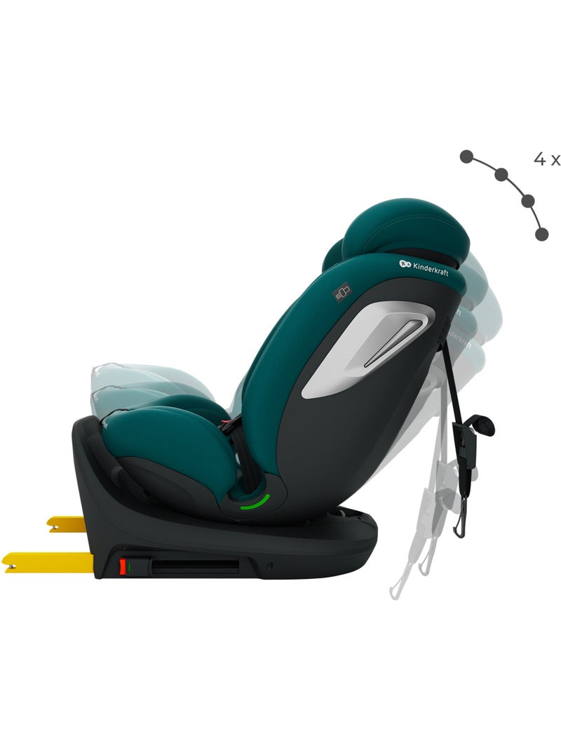 Siège auto Kinderkraft I-GROW 2 PLUS i-Size 40-150 cm dos à la route 105 cm + organisateur voiture Vert - Kiabi
