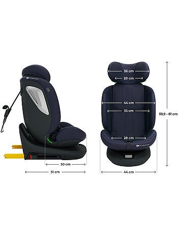 Siège auto Kinderkraft I-GROW 2 PLUS i-Size 40-150 cm évolutif 4 en 1 + organisateur voiture