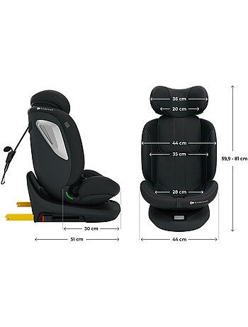 Siège auto Kinderkraft I-GROW 2 PLUS i-Size 40-150 cm évolutif 4 en 1 + organisateur voiture