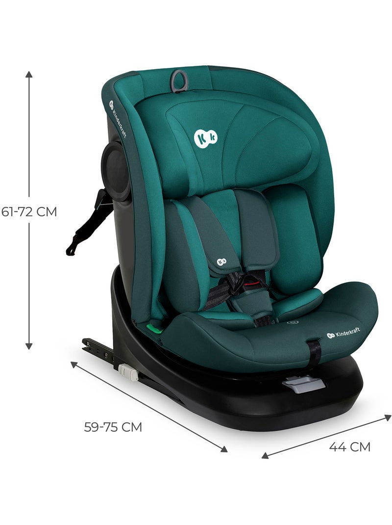 Siège auto Kinderkraft I-GROW I-SIZE 40-150 cm dos à la route 4 ans + organisateur voiture Bleu - Kiabi