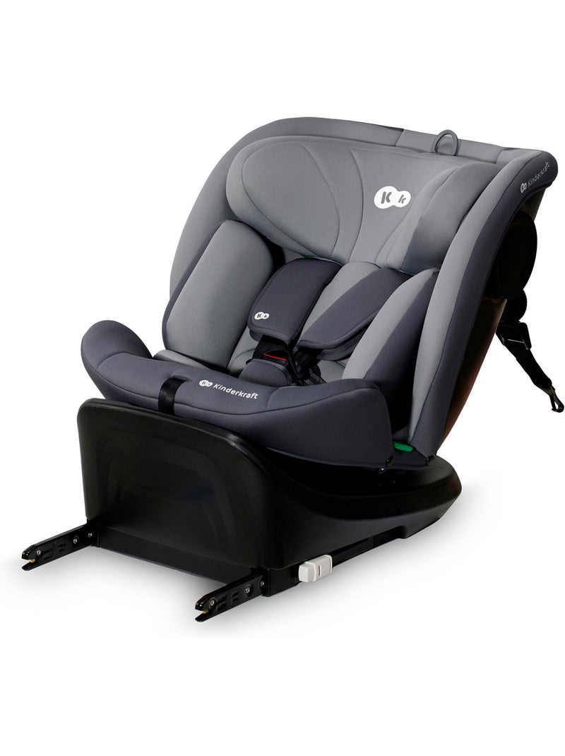 Siège auto Kinderkraft I-GROW I-SIZE 40-150 cm harnais 5 points EASY SPIN + organisateur voiture Gris - Kiabi