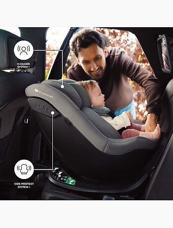 Siège Auto Kinderkraft I-GUARD i-Size 40-105 cm avec Rotation 360°, ISOFIX et RECLINING