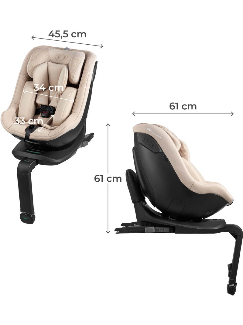 Siège Auto Kinderkraft I-GUARD i-Size 40-105 cm avec Rotation 360°, ISOFIX et RECLINING Beige - Kiabi