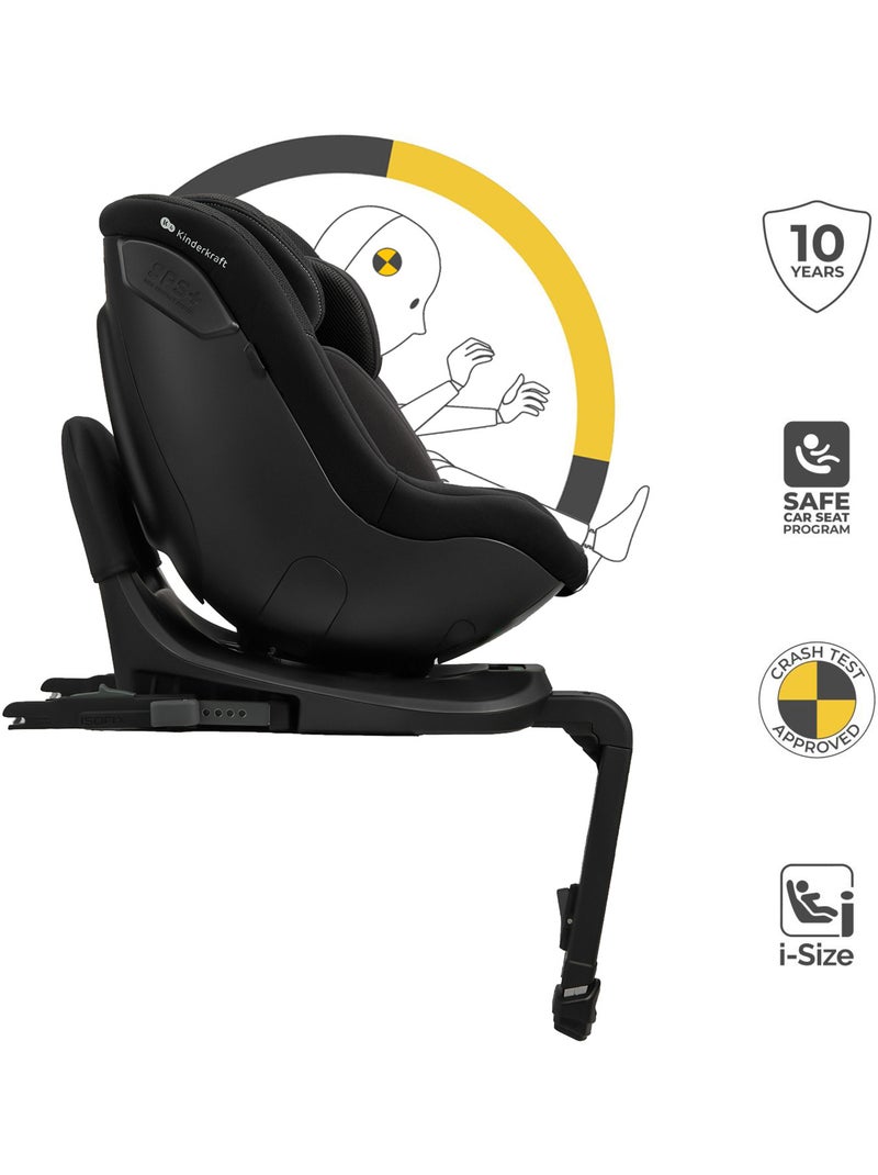 Siège Auto Kinderkraft I-GUARD i-Size 40-105 cm avec Rotation 360°, ISOFIX et RECLINING Noir - Kiabi