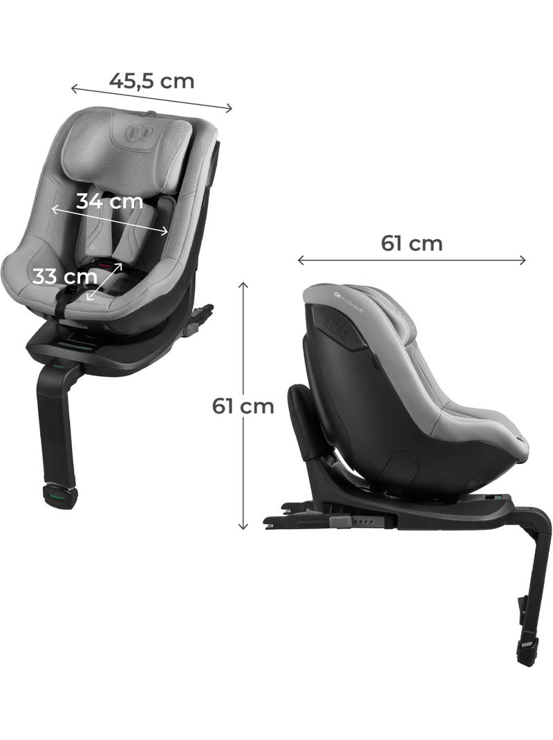 Siège Auto Kinderkraft I-GUARD PRO i-Size avec Rotation 360°, ISOFIX, SPS+ et H-GUARD Gris - Kiabi
