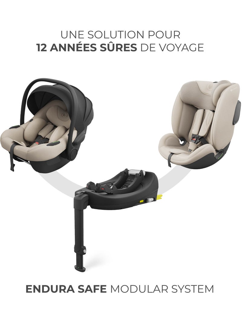 Siège Auto Kinderkraft I-LITE avec base ENDURA SAFE FX i-Size ISOFIX pivotante 90° coque naissance Beige - Kiabi