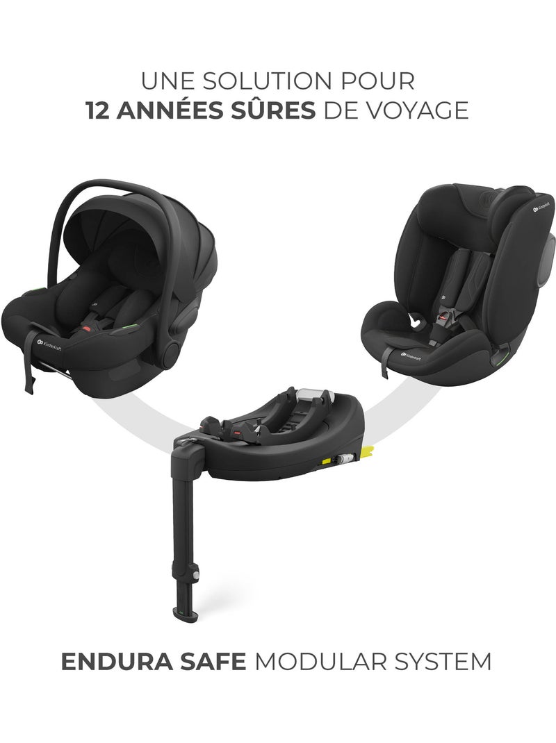 Siège Auto Kinderkraft I-LITE avec base ENDURA SAFE FX ISOFIX 40-87 cm + Organisateur de voiture Noir - Kiabi