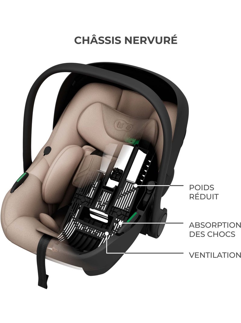 Siège Auto Kinderkraft I-LITE avec Base ENDURA SAFE FX, ISOFIX, Rotation 90° et i-Size Beige - Kiabi