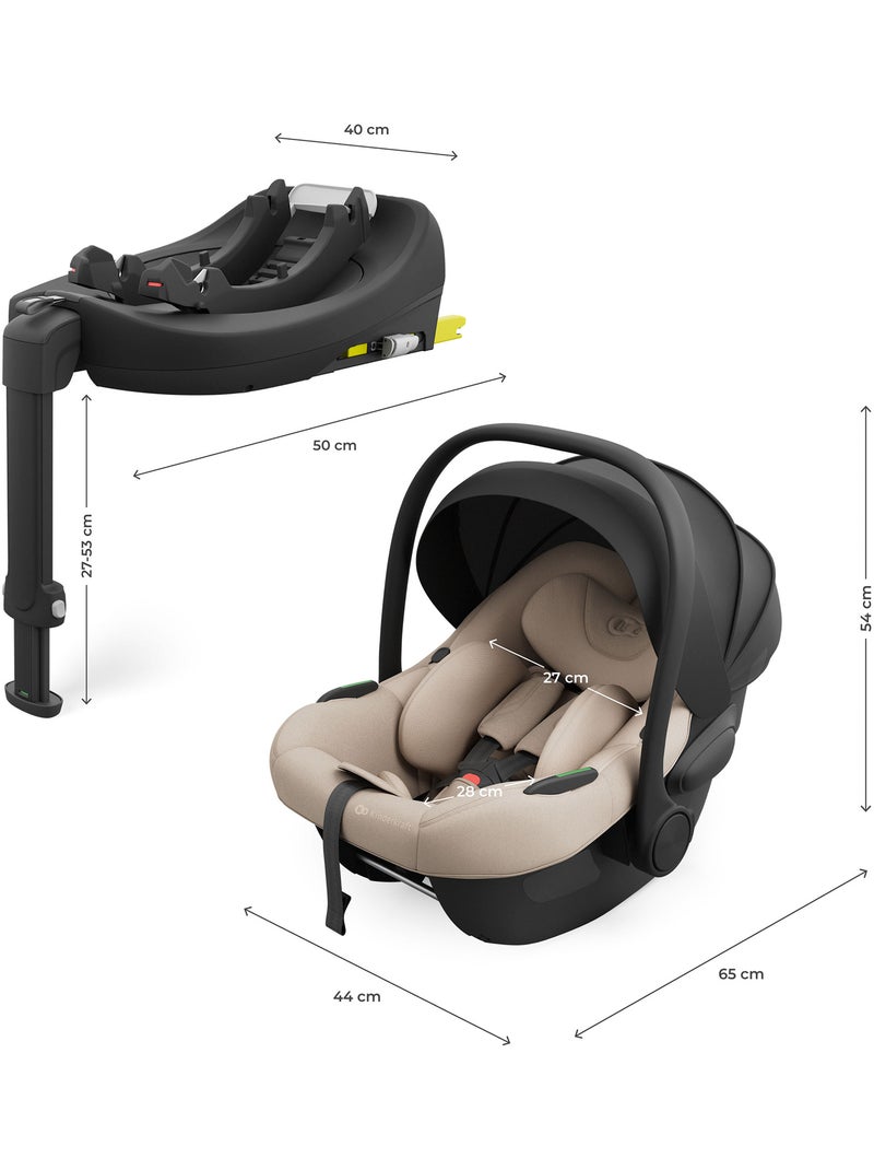 Siège Auto Kinderkraft I-LITE avec Base ENDURA SAFE FX, ISOFIX, Rotation 90° et i-Size Beige - Kiabi
