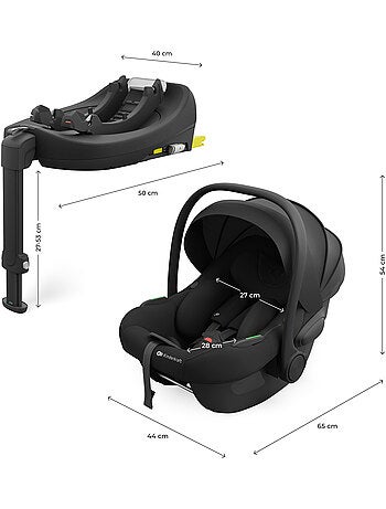 Siège Auto Kinderkraft I-LITE avec Base ENDURA SAFE FX, ISOFIX, Rotation 90° et i-Size