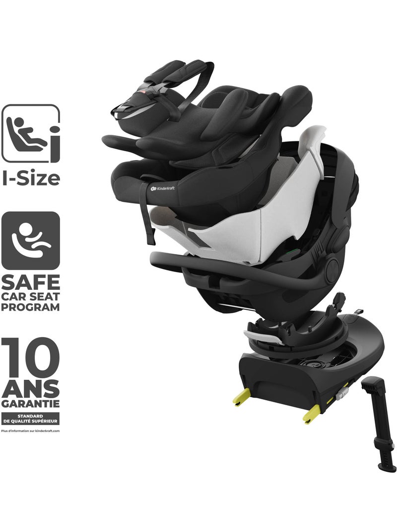 Siège Auto Kinderkraft I-LITE avec Base ENDURA SAFE FX, ISOFIX, Rotation 90° et i-Size Noir - Kiabi