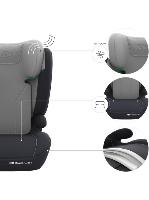 Siège auto Kinderkraft I-SPARK 2 PLUS i-Size 100-150 cm appui-tête réglable + organisateur voiture - Kiabi Siège auto Kinderkraft I-SPARK 2 PLUS i-Size 100-150 cm appui-tête réglable + organisateur voiture - Kiabi