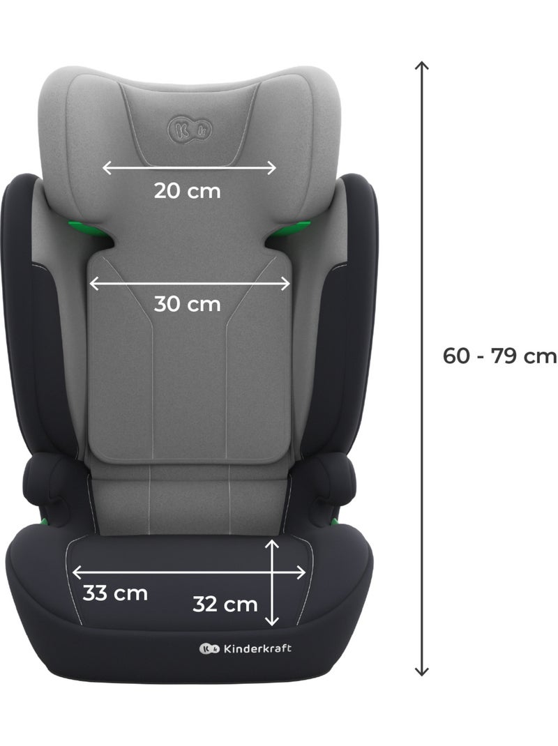 Siège auto Kinderkraft I-SPARK 2 PLUS i-Size 100-150 cm appui-tête réglable + organisateur voiture Gris - Kiabi