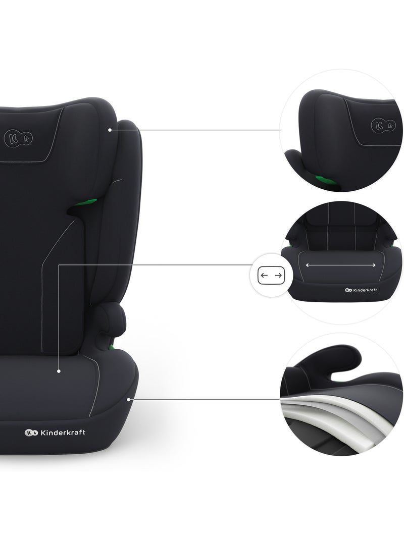 Siège auto Kinderkraft I-SPARK 2 PLUS i-Size 100-150 cm booster 2 en 1 + organisateur voiture Noir - Kiabi