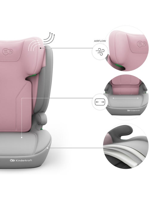Siège auto Kinderkraft I-SPARK 2 PLUS i-Size 100-150 cm sans ISOFIX + organisateur voiture - Kiabi Siège auto Kinderkraft I-SPARK 2 PLUS i-Size 100-150 cm sans ISOFIX + organisateur voiture - Kiabi