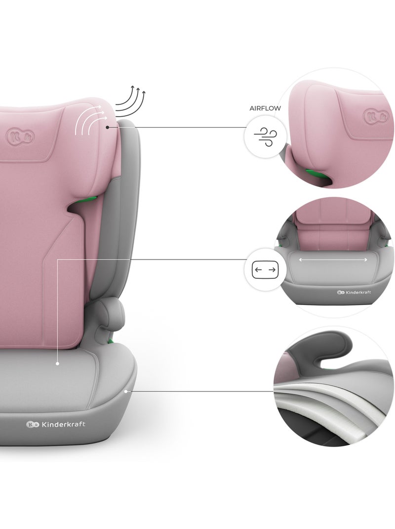 Siège auto Kinderkraft I-SPARK 2 PLUS i-Size 100-150 cm sans ISOFIX + organisateur voiture Rose - Kiabi