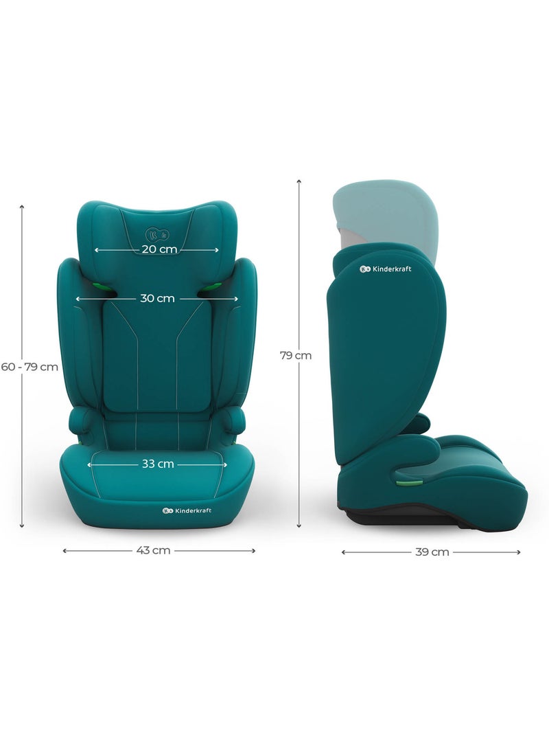 Siège auto Kinderkraft I-SPARK 2 PLUS i-Size R129 100-150 cm booster 2-en-1 dès 140 cm Vert - Kiabi