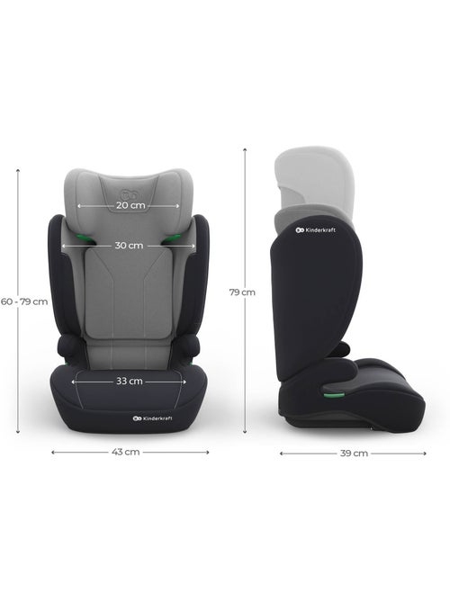 Siège auto Kinderkraft I-SPARK 2 PLUS R129 100-150 cm appuie-tête 10 pos. sans ISOFIX - Kiabi Siège auto Kinderkraft I-SPARK 2 PLUS R129 100-150 cm appuie-tête 10 pos. sans ISOFIX - Kiabi