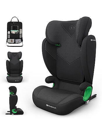 Siège auto Kinderkraft JUNIOR FIX 2 PLUS 100-150 cm confort enfant AIR FLOW + organisateur voiture
