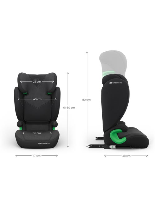 Siège auto Kinderkraft JUNIOR FIX 2 PLUS 100-150 cm ISOFIX SPS AIR FLOW + organisateur voiture - Kiabi Siège auto Kinderkraft JUNIOR FIX 2 PLUS 100-150 cm ISOFIX SPS AIR FLOW + organisateur voiture - Kiabi