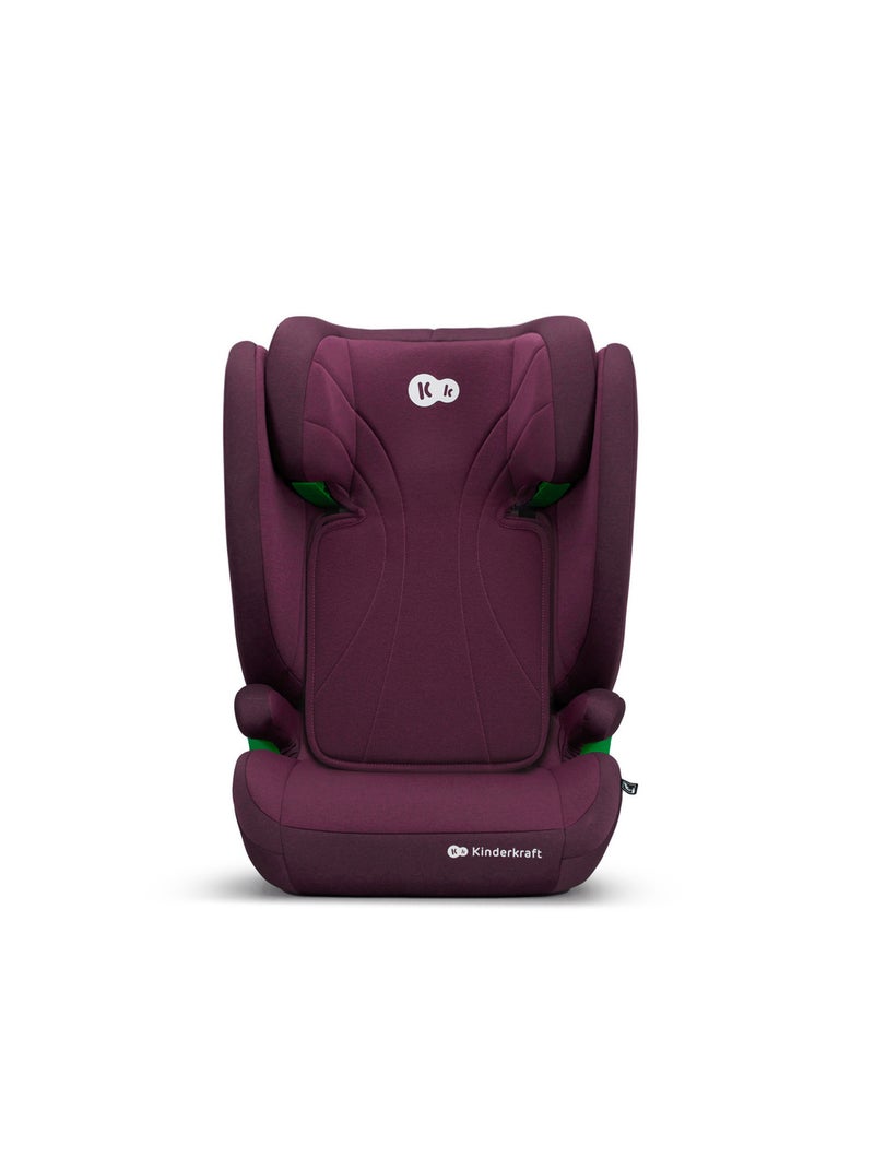 Siège auto Kinderkraft JUNIOR FIX 2 PLUS 100-150 cm rehausseur ISOFIX dossier H-GUARD SPS Bordeaux - Kiabi