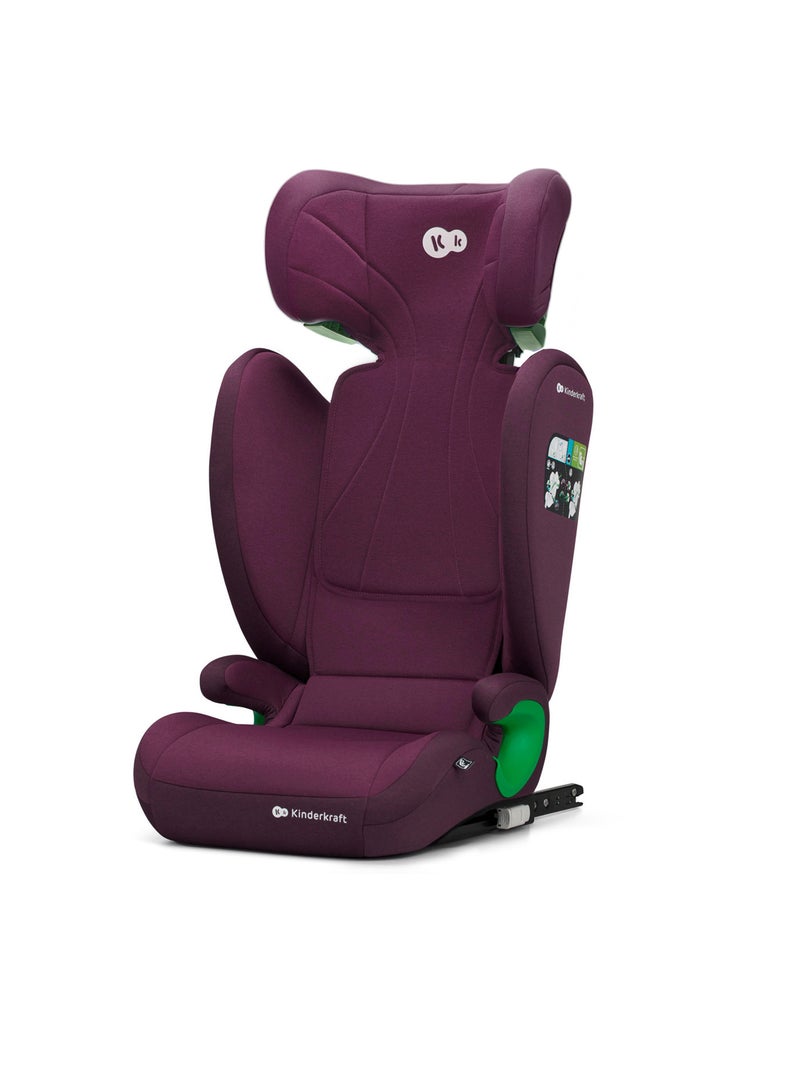 Siège auto Kinderkraft JUNIOR FIX 2 PLUS 100-150 cm rehausseur ISOFIX dossier H-GUARD SPS Bordeaux - Kiabi