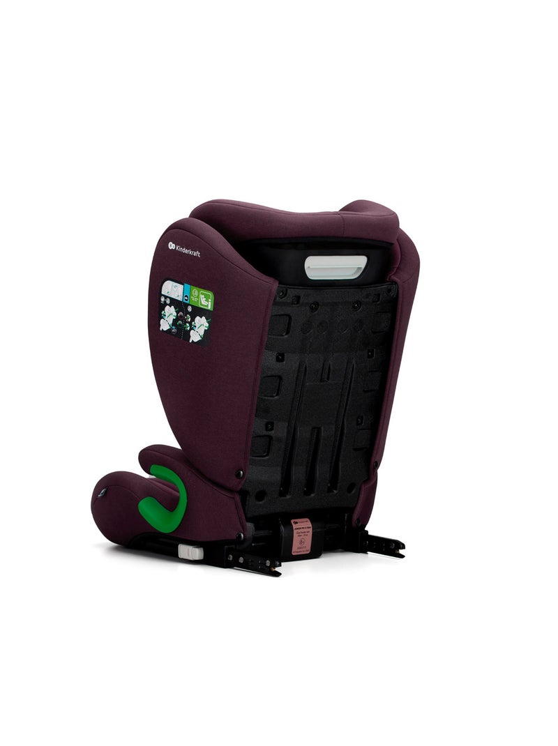 Siège auto Kinderkraft JUNIOR FIX 2 PLUS 100-150 cm rehausseur ISOFIX dossier H-GUARD SPS Bordeaux - Kiabi