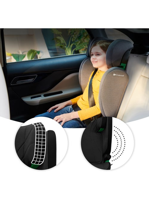 Siège auto Kinderkraft JUNIOR FIX 2 PLUS 100-150 cm rehausseur ISOFIX dossier H-GUARD SPS - Kiabi Siège auto Kinderkraft JUNIOR FIX 2 PLUS 100-150 cm rehausseur ISOFIX dossier H-GUARD SPS - Kiabi