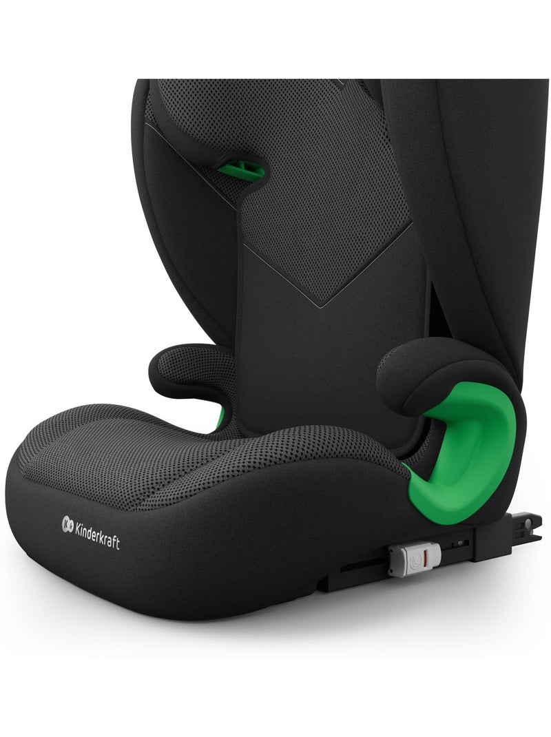 Siège auto Kinderkraft JUNIOR FIX 2 PLUS 100-150 cm rehausseur ISOFIX dossier H-GUARD SPS Noir - Kiabi