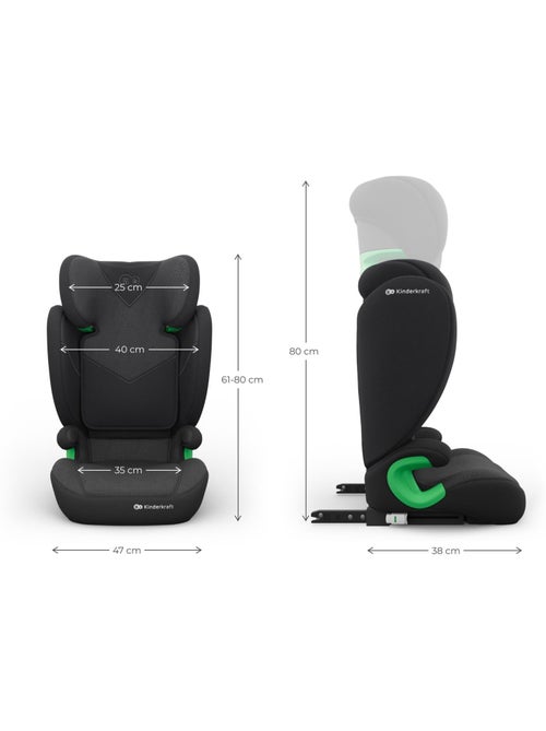 Siège auto Kinderkraft JUNIOR FIX 2 PLUS 100-150 cm rehausseur ISOFIX dossier H-GUARD SPS - Kiabi Siège auto Kinderkraft JUNIOR FIX 2 PLUS 100-150 cm rehausseur ISOFIX dossier H-GUARD SPS - Kiabi