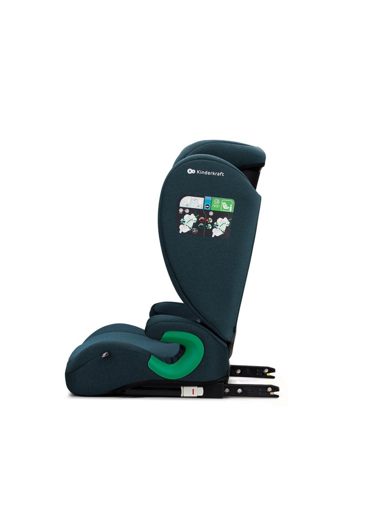 Siège auto Kinderkraft JUNIOR FIX 2 PLUS 100-150 cm rehausseur ISOFIX dossier H-GUARD SPS Vert - Kiabi