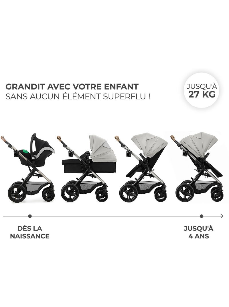 Siège Auto Kinderkraft MINK PRO 2 i-Size 40-87 cm avec H-GUARD+, SPS+ et EASY GROW Gris - Kiabi