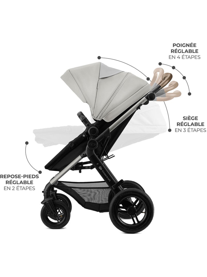 Siège Auto Kinderkraft MINK PRO 2 i-Size 40-87 cm avec H-GUARD+, SPS+ et EASY GROW Gris - Kiabi