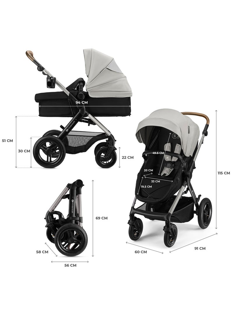 Siège Auto Kinderkraft MINK PRO 2 i-Size 40-87 cm avec H-GUARD+, SPS+ et EASY GROW Gris - Kiabi