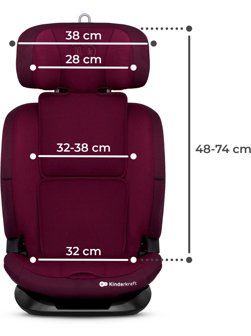 Siège auto Kinderkraft ONETO3 I-SIZE 76-150 cm appui-tête H-GUARD + organisateur voiture Bordeaux - Kiabi