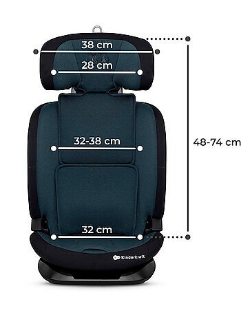 Siège auto Kinderkraft ONETO3 I-SIZE 76-150 cm dossier inclinable 5 positions + organisateur voiture