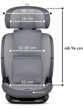 Siège auto Kinderkraft ONETO3 I-SIZE 76-150 cm dossier inclinable 5 positions + organisateur voiture