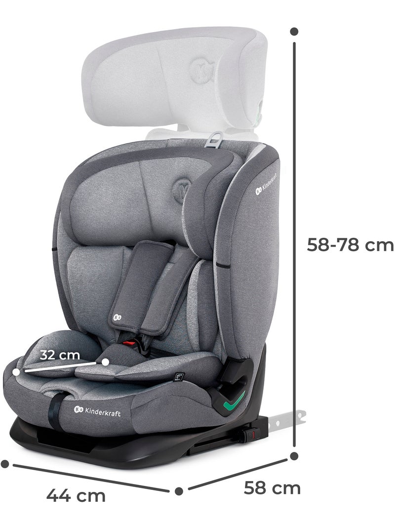Siège auto Kinderkraft ONETO3 I-SIZE 76-150 cm protection latérale SPS + organisateur voiture Gris - Kiabi